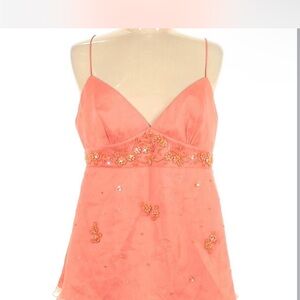 Laundry By Shelli Segal Coral Embellished Camisole